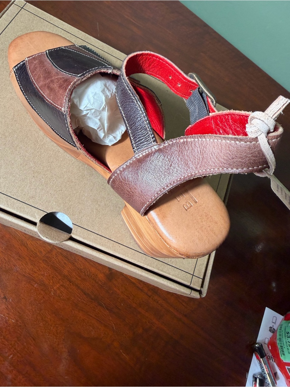 Bed Stu Jetsetter Cold Brew Rustic Platform Heels Sz 8.5 NWT - Picture 13 of 16